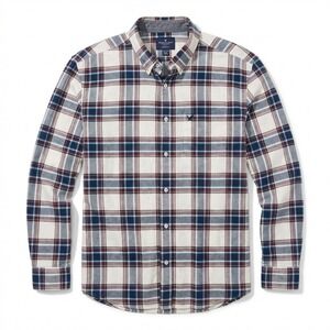 American Eagle Outfitters Mens XXL Classic Fit Plaid Button Down Shirt Blue Red